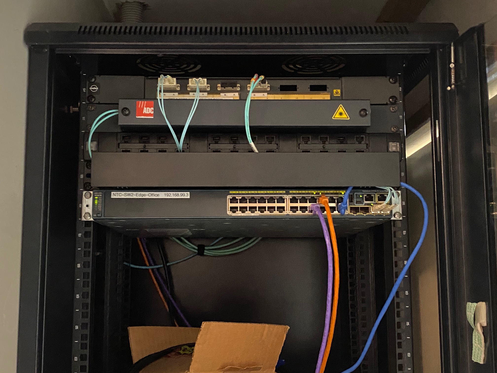 Data Cabinet Rewire - Fibre Optic